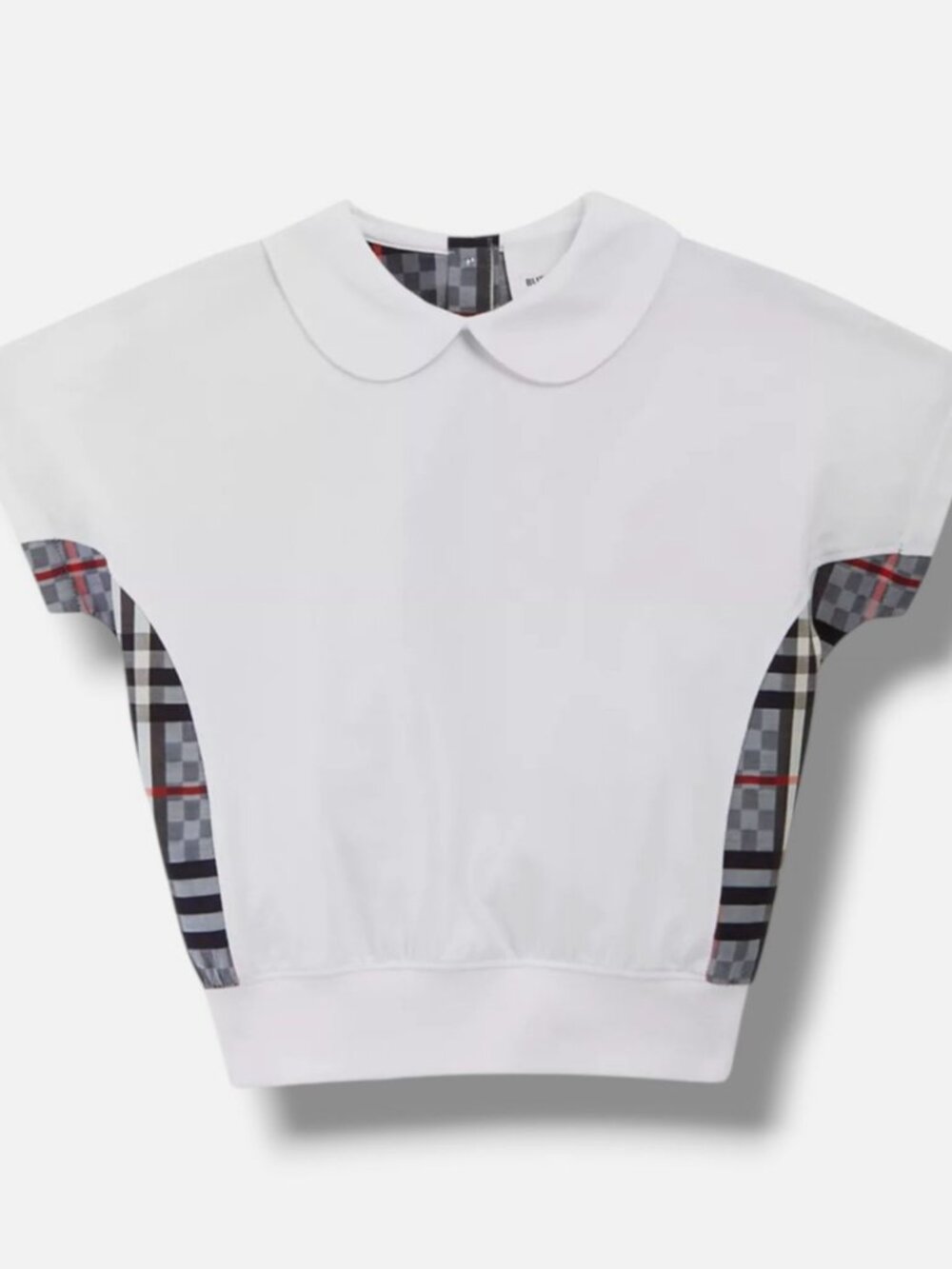 Burberry London Kids Girl's White Deanne Check Top Shirt Size 14Y